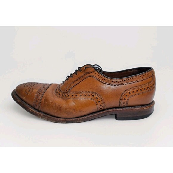 Allen Edmonds Strand Leather Cap Toe Oxford Walnut Brown Mens Size 9.5 - Picture 5 of 11